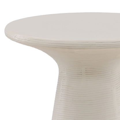 Ivory Lightweight Concrete Table 14 in Wide