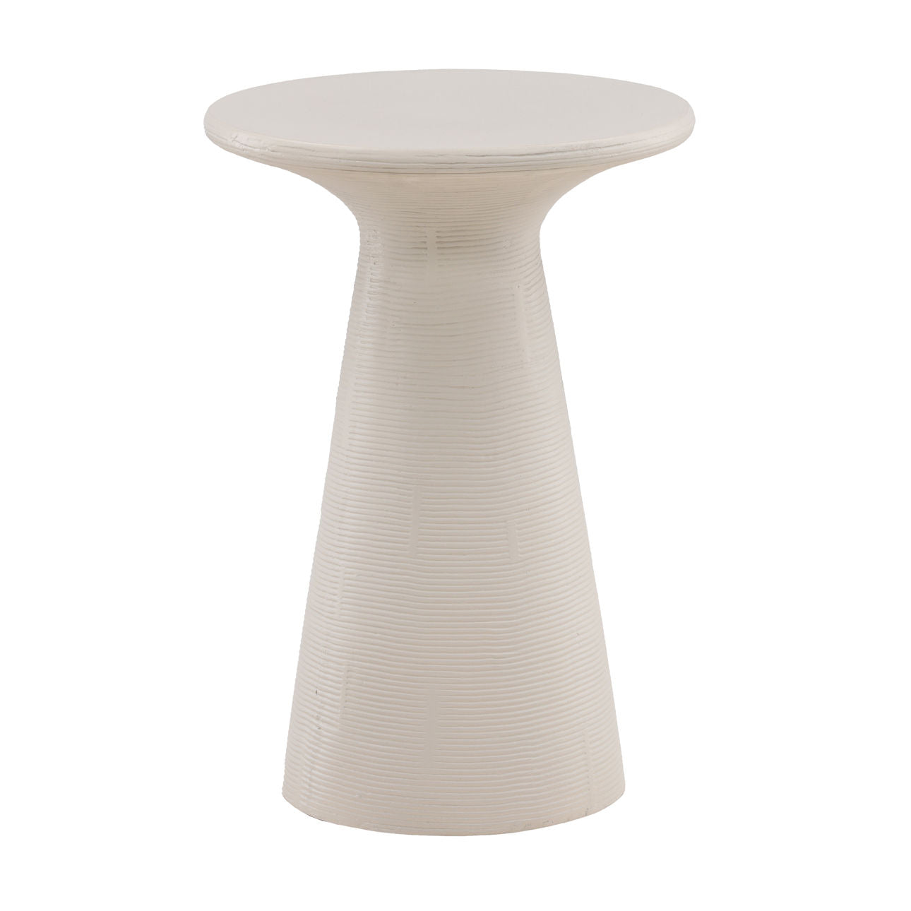 Ivory Lightweight Concrete Table 14 in Wide
