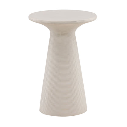 Ivory Lightweight Concrete Table 14 in Wide