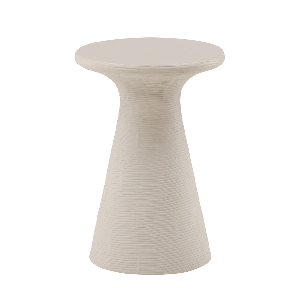 Ivory Lightweight Concrete Table 14 in Wide