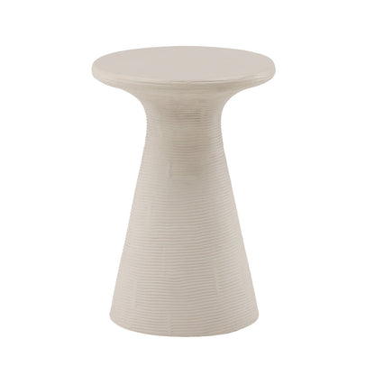 Ivory Lightweight Concrete Table 14 in Wide