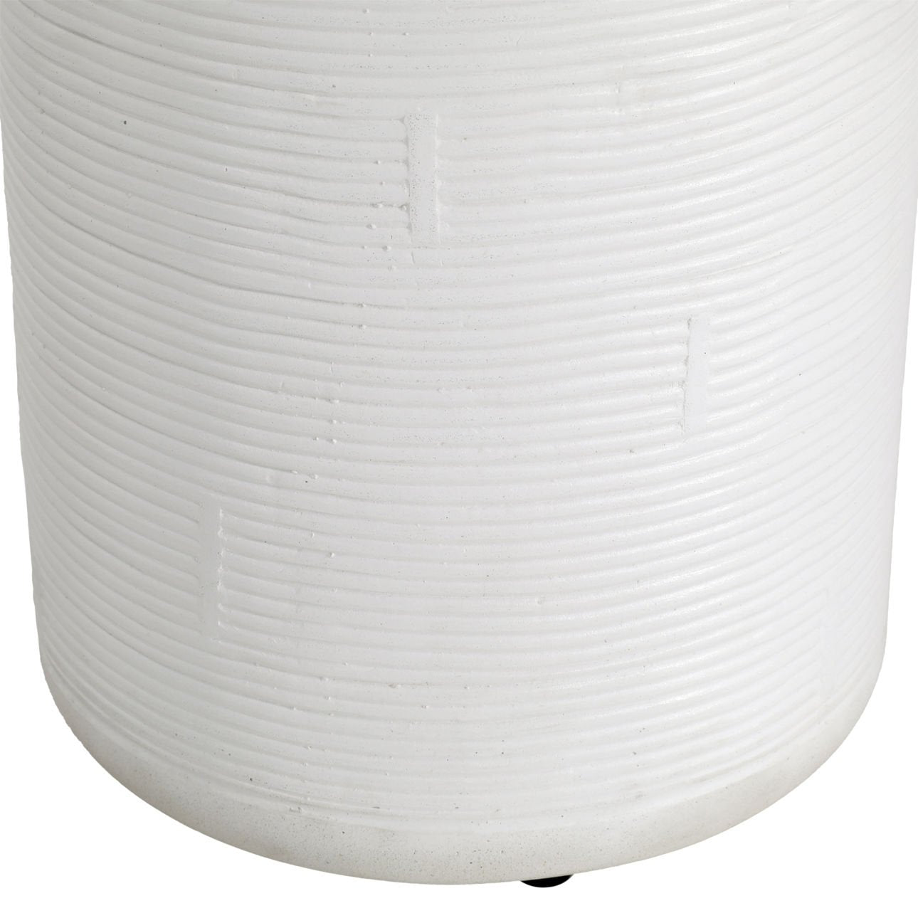 White Lightweight Concrete Table 17.5 in Wide