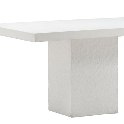 Cream Lightweight Concrete Table 90.5 in Wide