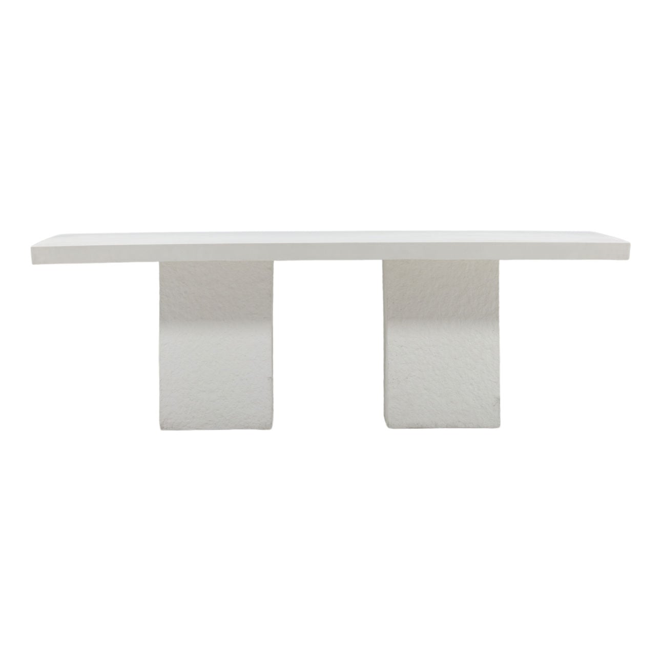 Cream Lightweight Concrete Table 90.5 in Wide