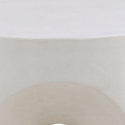 Ivory Concrete Table 19.5 in Wide