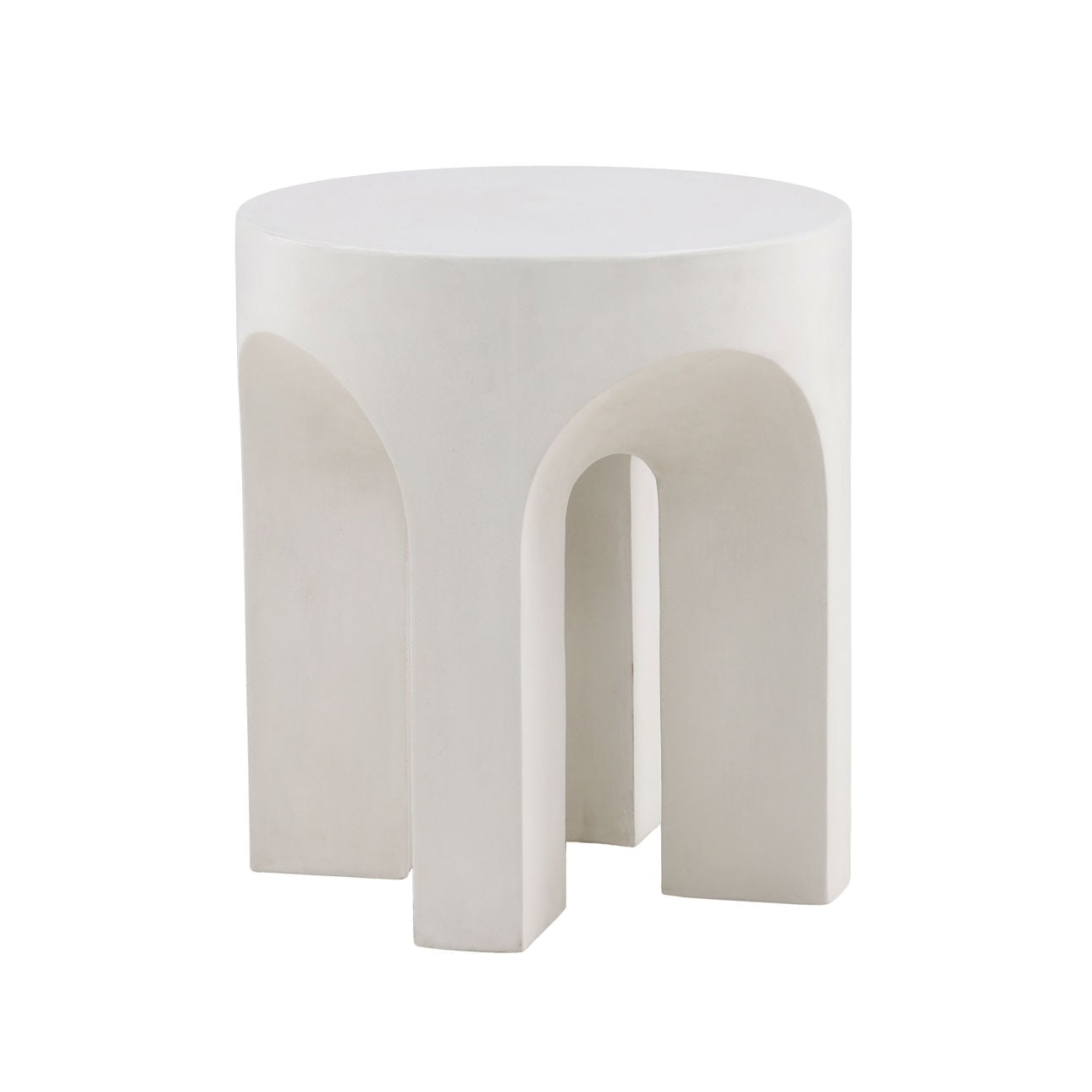 Ivory Concrete Table 19.5 in Wide