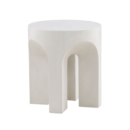 Ivory Concrete Table 19.5 in Wide