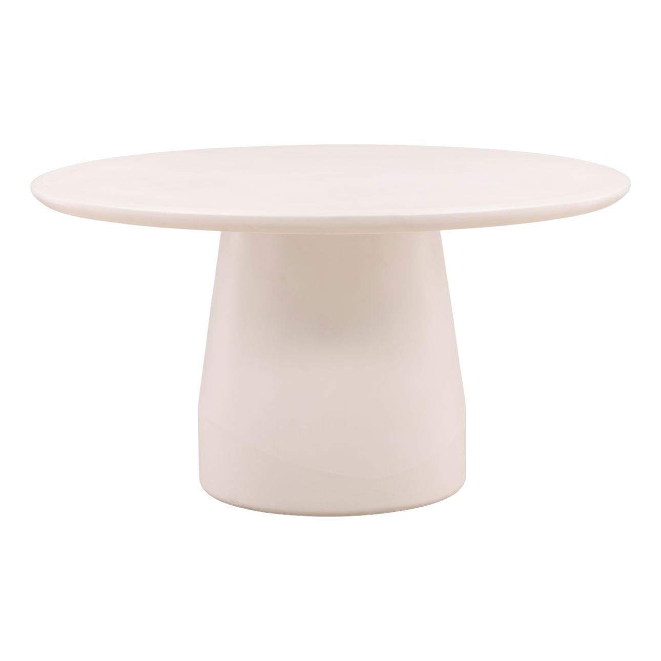 Ivory Lightweight Concrete Table 55 in Wide