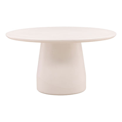 Ivory Lightweight Concrete Table 55 in Wide