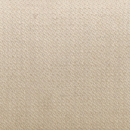 Light Sand and Brown Linen Blend Fabric and Oak Wood Chair 27 in Wide