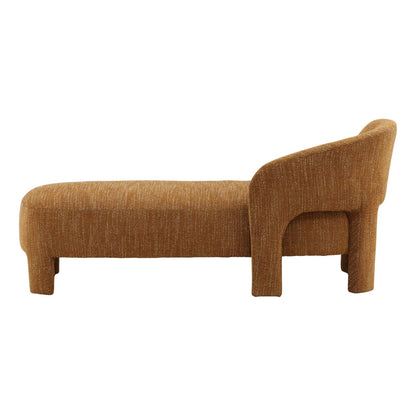 Mustard Boucle Fabric Chaise 66 in Wide