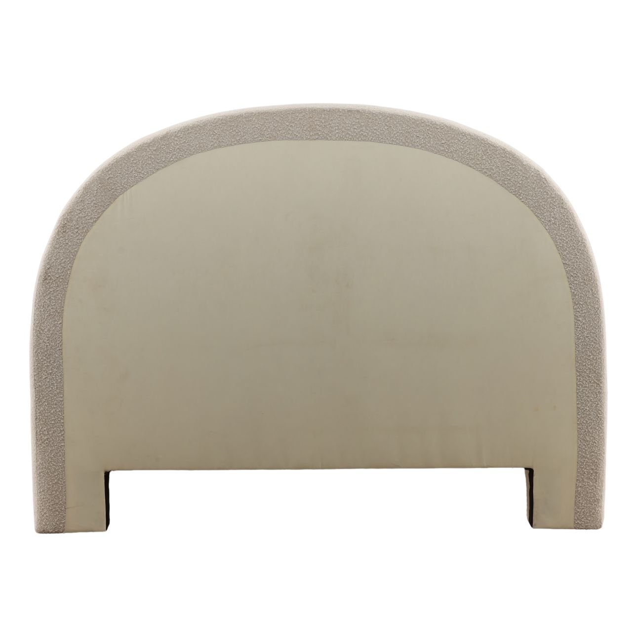 Cream Boucle Fabric Bed 73 in Wide