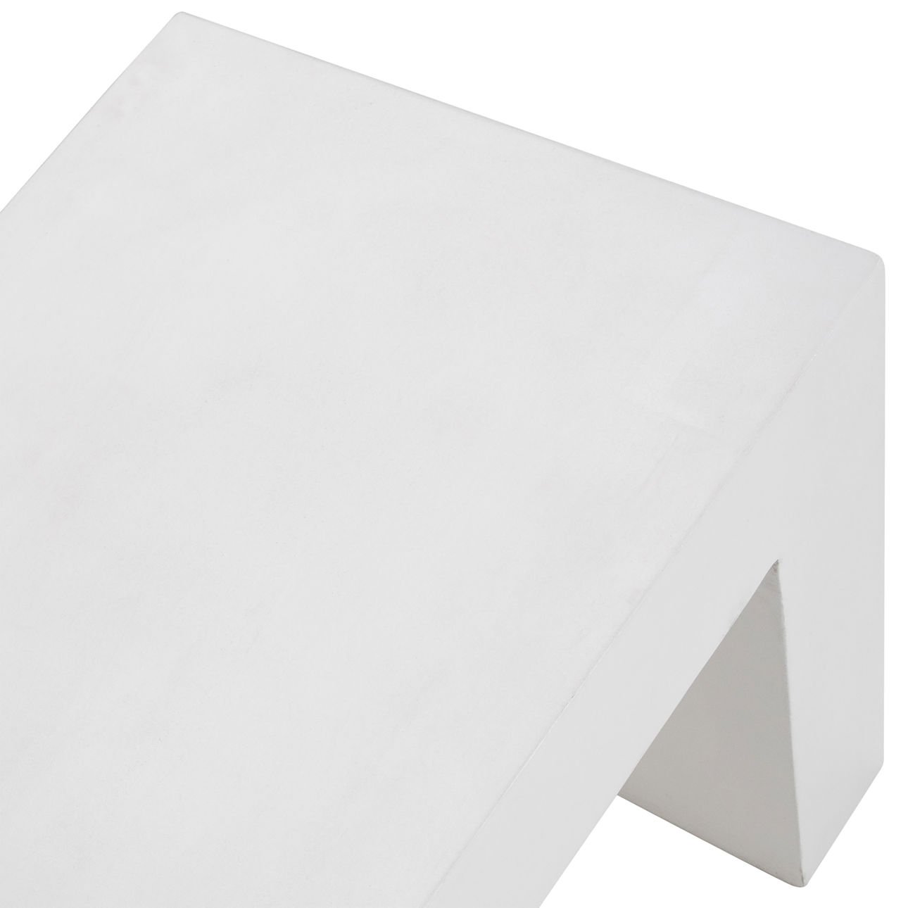 Natural White Sealed Finish Lightweight Concrete Bench 63 in Wide