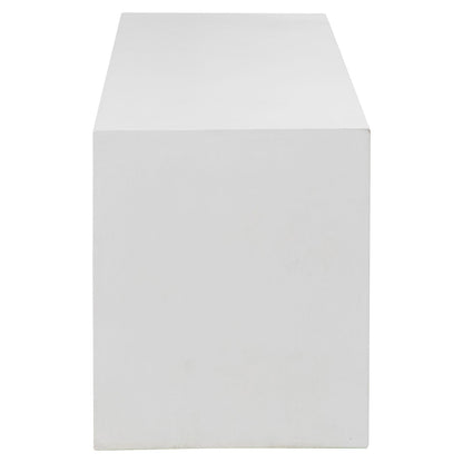 Natural White Sealed Finish Lightweight Concrete Bench 63 in Wide