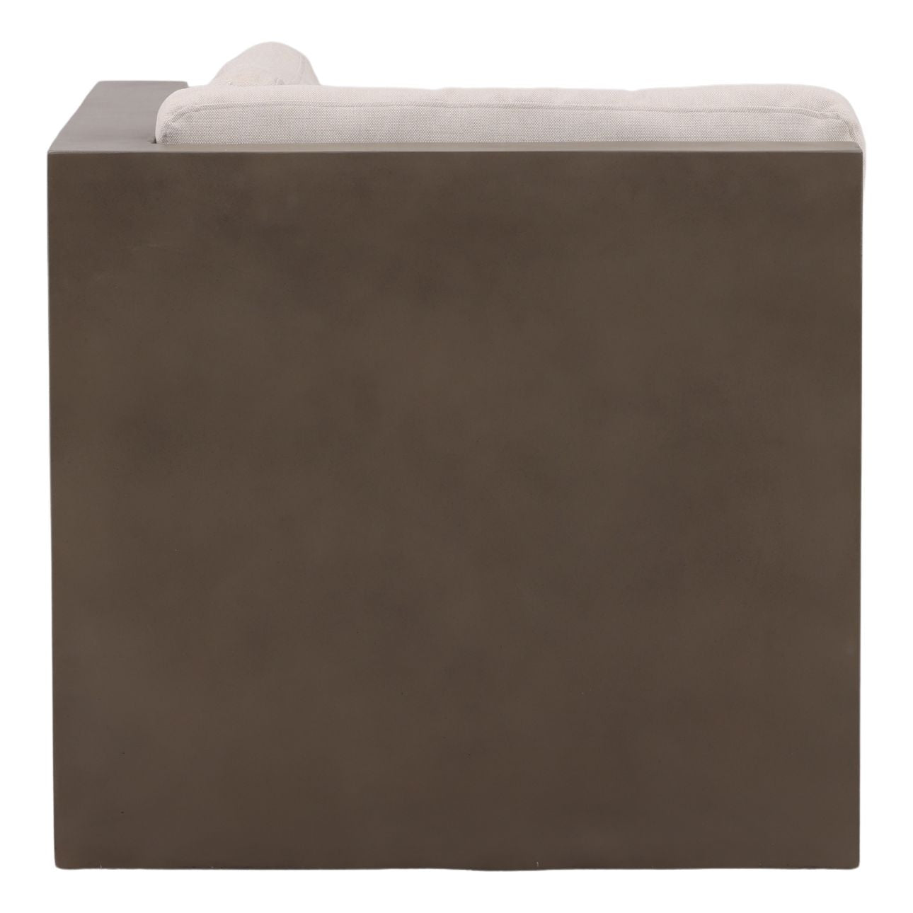 Cream and Dark Grey Outdoor Polyester Fabric and Lightweight Concrete Sectional 31.5 in Wide