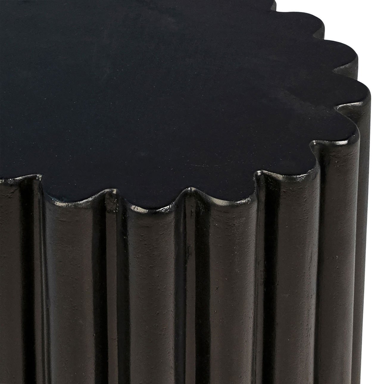 Antique Black Finish with Acrylic Seal Lightweight Concrete Table 15 in Wide
