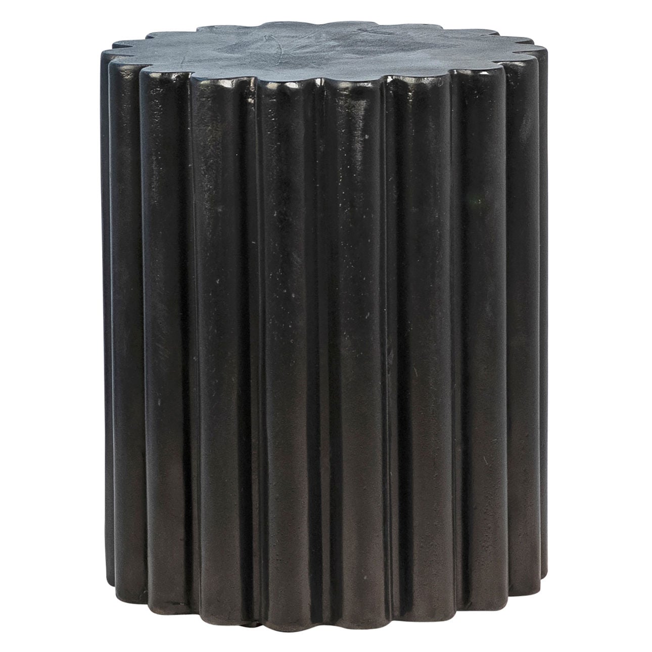 Antique Black Finish with Acrylic Seal Lightweight Concrete Table 15 in Wide