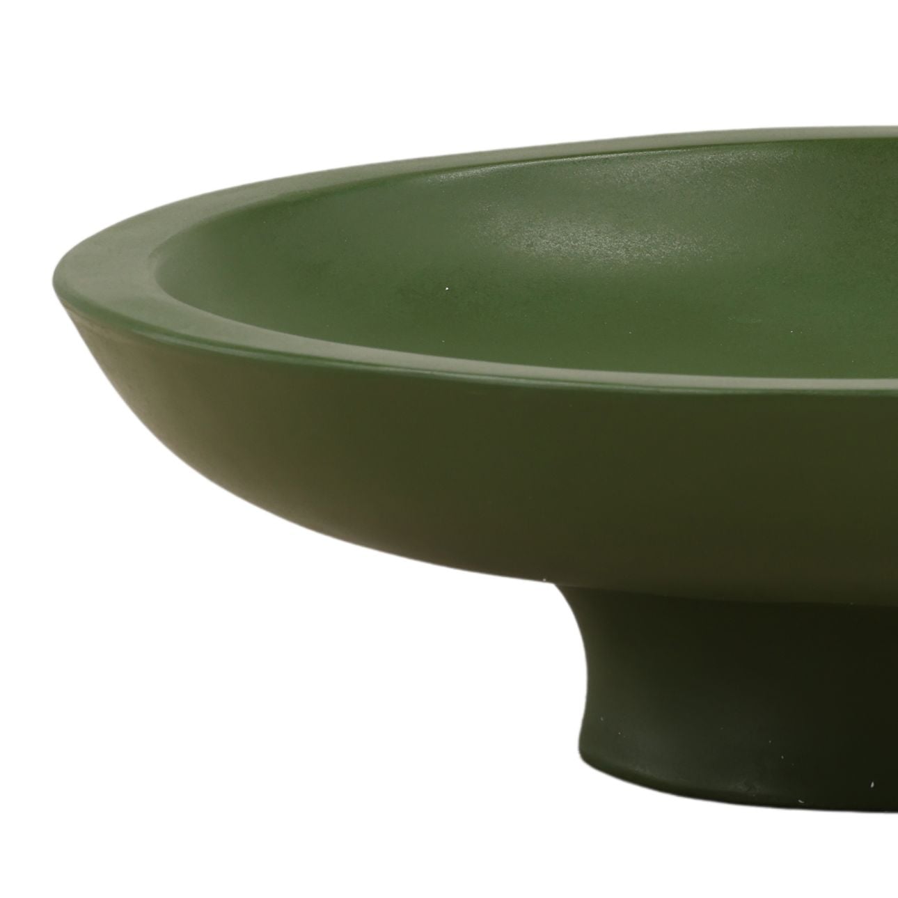 Olive Lightweight Concrete Bowl 20 in Wide