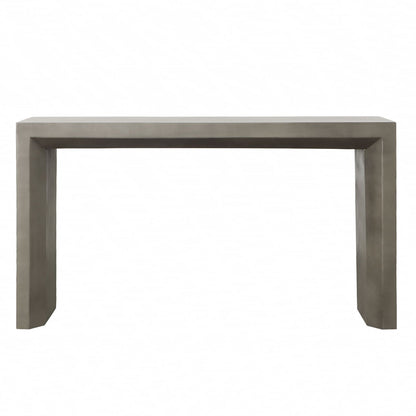 Grey Concrete Finish with Acrylic Sealer Lightweight Concrete Table 55 in Wide