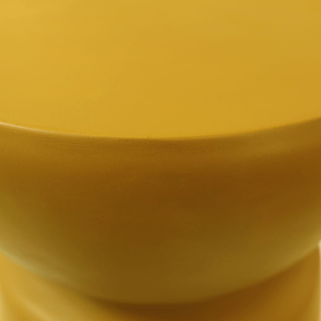 Yellow Lightweight Concrete Table 14.5 in Wide