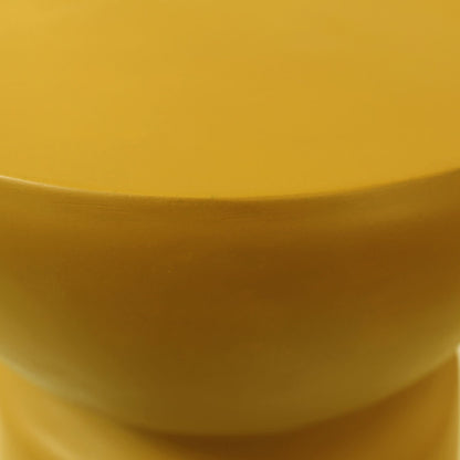 Yellow Lightweight Concrete Table 14.5 in Wide