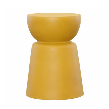 Yellow Lightweight Concrete Table 14.5 in Wide