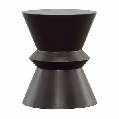 Black Finish with Acrylic Sealer Lightweight Concrete Table 14.5 in Wide