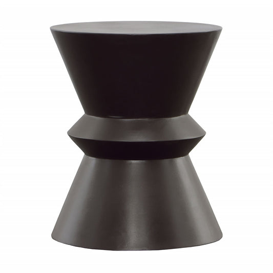 Black Finish with Acrylic Sealer Lightweight Concrete Table 14.5 in Wide