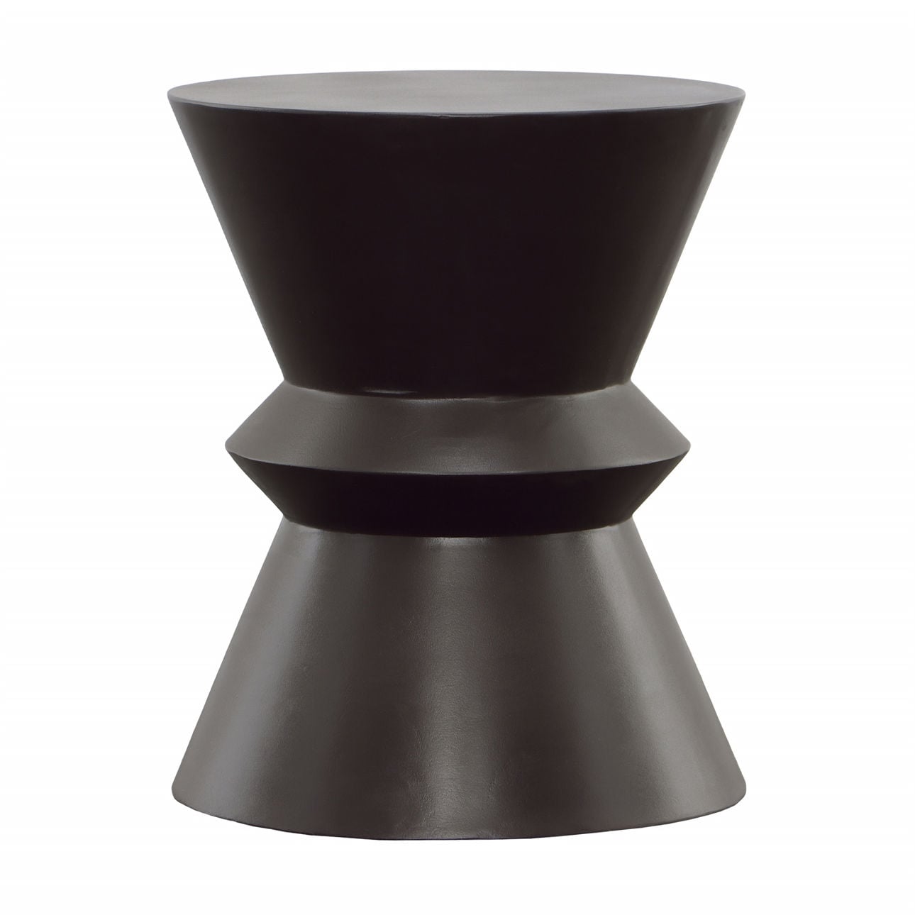 Black Finish with Acrylic Sealer Lightweight Concrete Table 14.5 in Wide