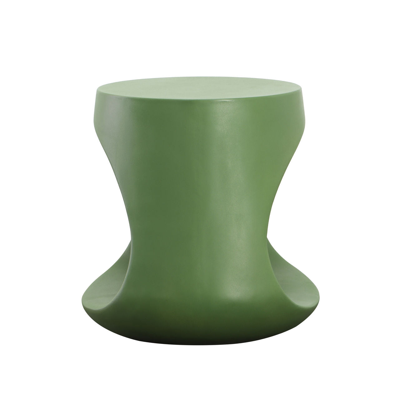 Olive Green Lightweight Concrete Table 18 in Wide