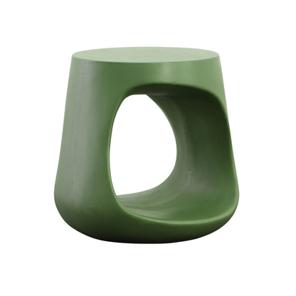 Olive Green Lightweight Concrete Table 18 in Wide