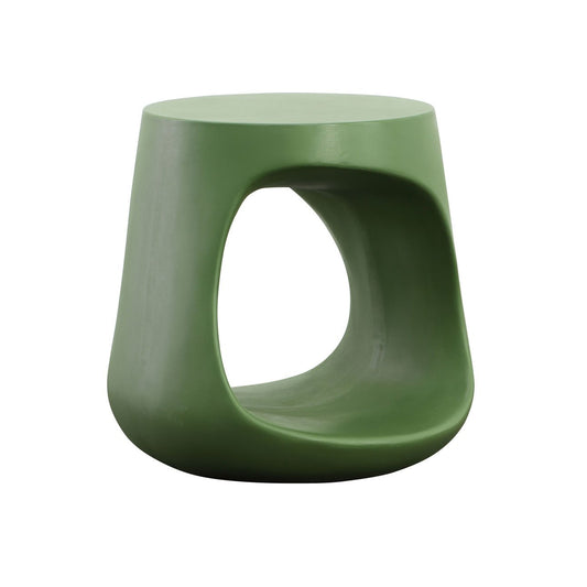 Olive Green Lightweight Concrete Table 18 in Wide
