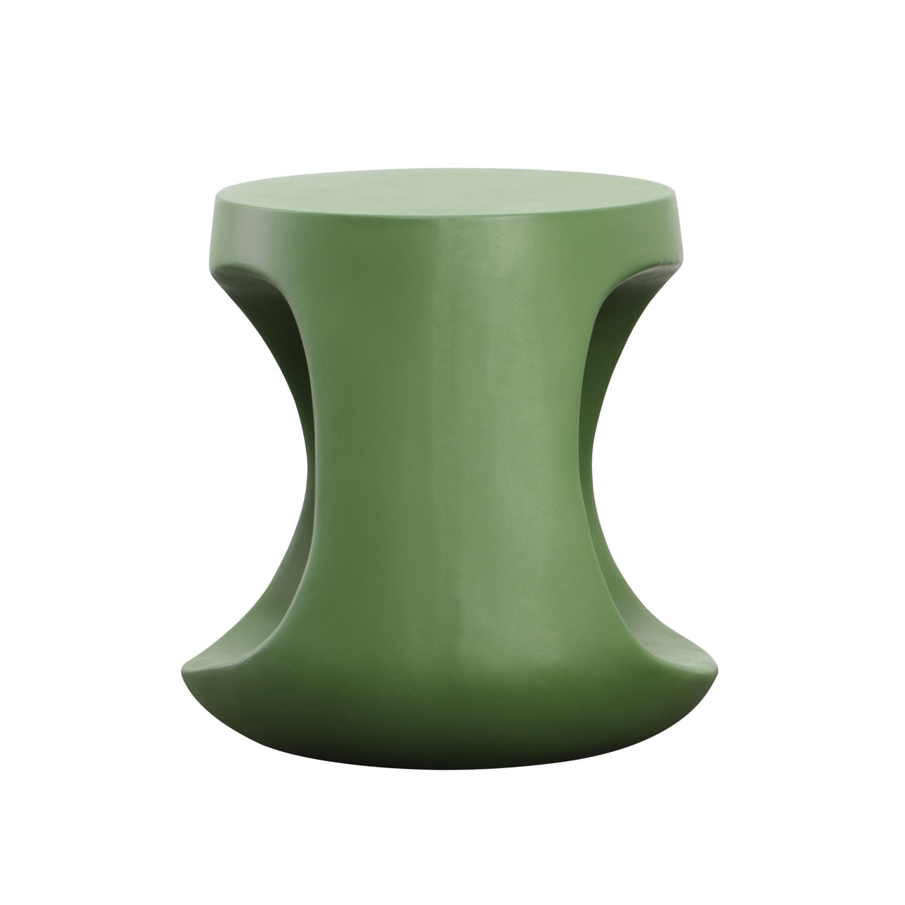 Olive Green Lightweight Concrete Table 18 in Wide