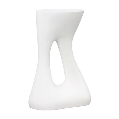 White Lightweight Concrete Table 14.5 in Wide