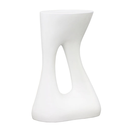 White Lightweight Concrete Table 14.5 in Wide