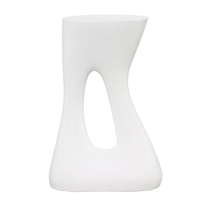 White Lightweight Concrete Table 14.5 in Wide