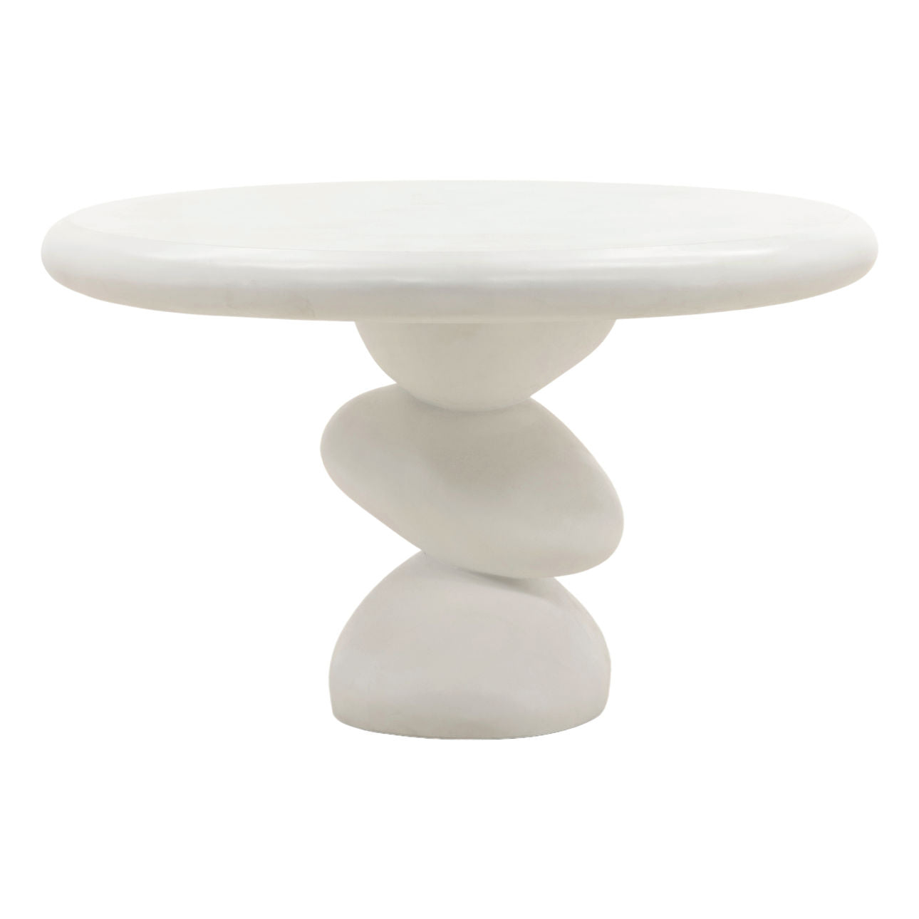 White Lightweight Concrete Table 49 in Wide