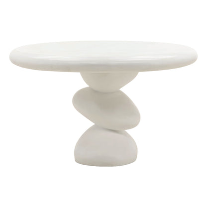 White Lightweight Concrete Table 49 in Wide