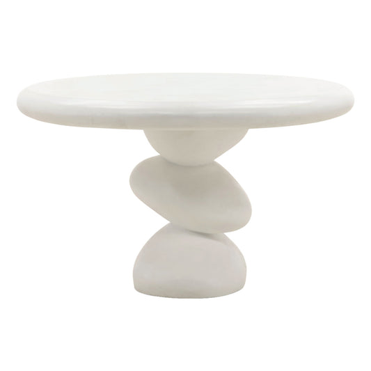 White Lightweight Concrete Table 49 in Wide