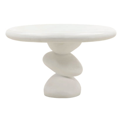 White Lightweight Concrete Table 49 in Wide