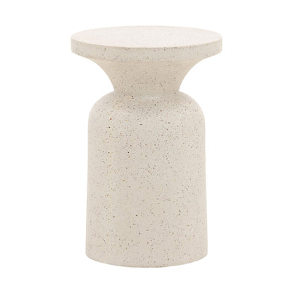 Ivory Lightweight Concrete Terrazzo Table 14 in Wide