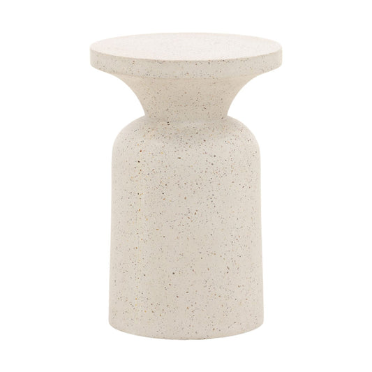 Ivory Lightweight Concrete Terrazzo Table 14 in Wide