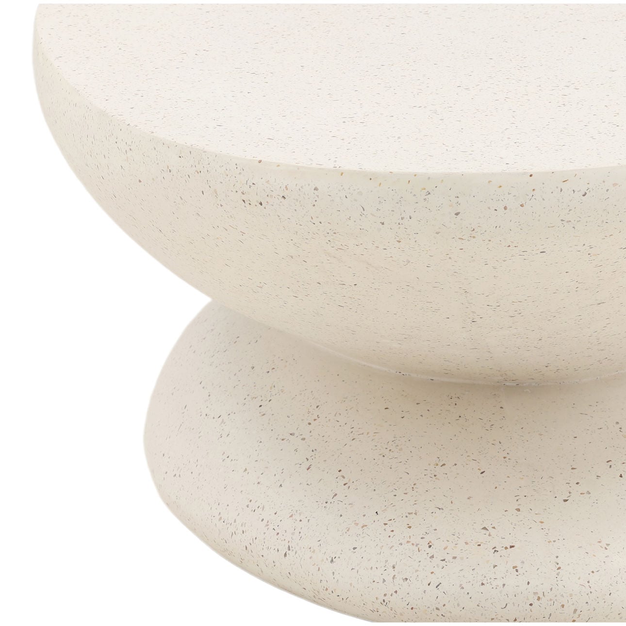 Ivory Lightweight Concrete Terrazzo Table 53 in Wide