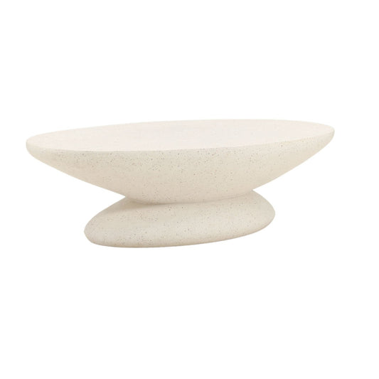 Ivory Lightweight Concrete Terrazzo Table 53 in Wide