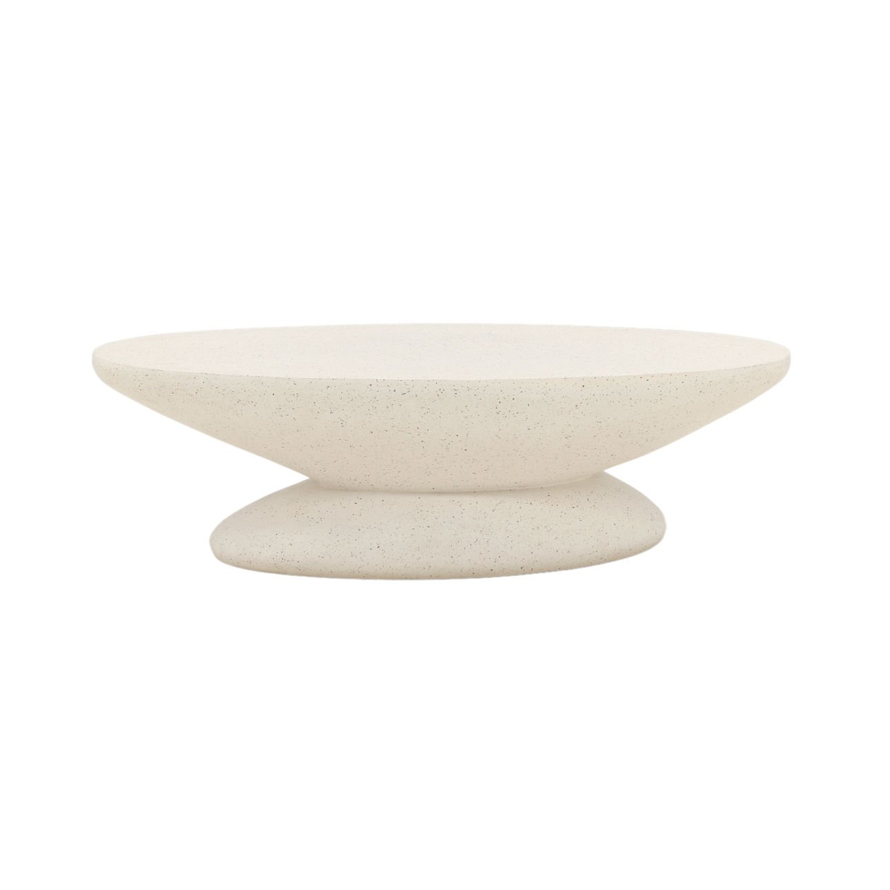 Ivory Lightweight Concrete Terrazzo Table 53 in Wide