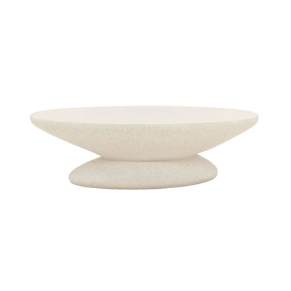 Ivory Lightweight Concrete Terrazzo Table 53 in Wide