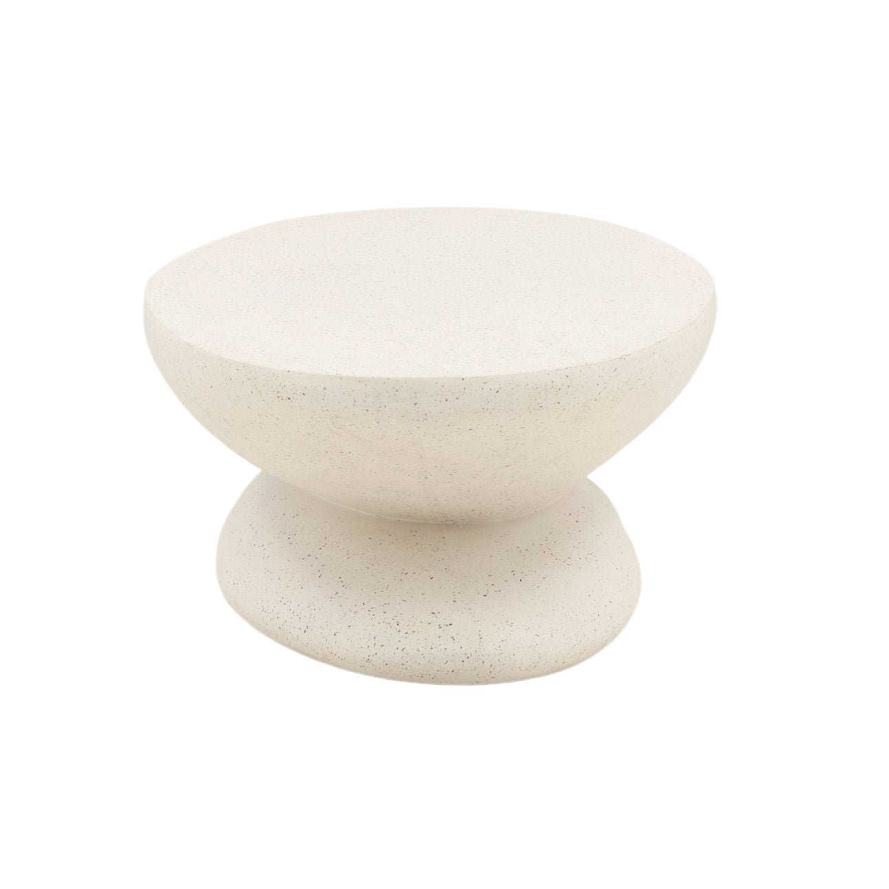 Ivory Lightweight Concrete Terrazzo Table 53 in Wide