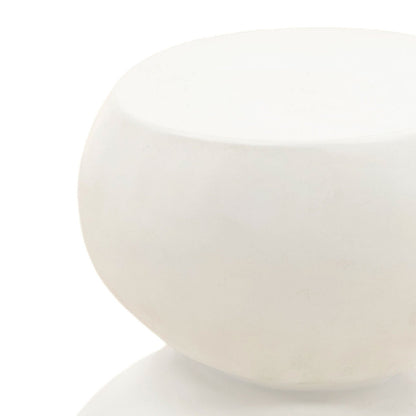 White Lightweight Concrete Table 11.5 in Wide