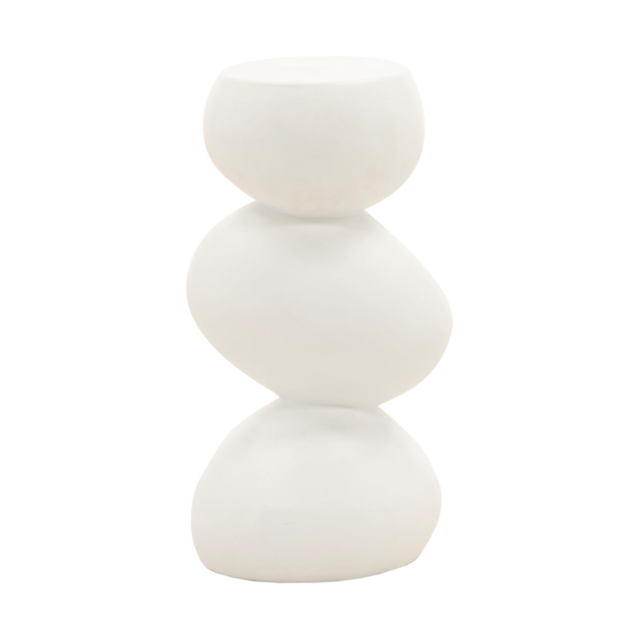 White Lightweight Concrete Table 11.5 in Wide