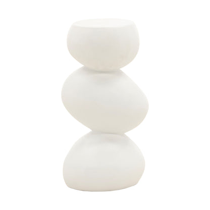 White Lightweight Concrete Table 11.5 in Wide